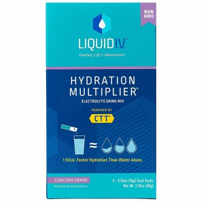 Electrolyte Hydration Drink Mix, Grape, 6-Ct.