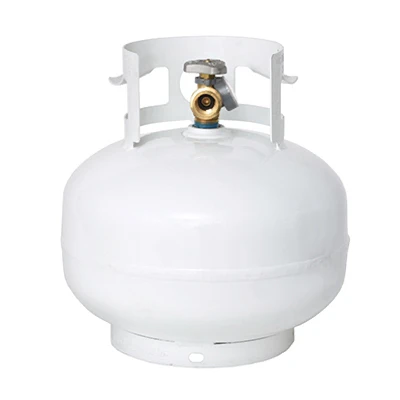 11 Pound Squatty Liquid Propane Tank Cylinder with Overfill Protection Device Valve and Gas Gauge Steel Construction
