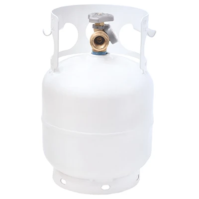 5 Pound Steel Liquid Propane Tank Cylinder with Overfill Protection Device Valve and Gas Gauge