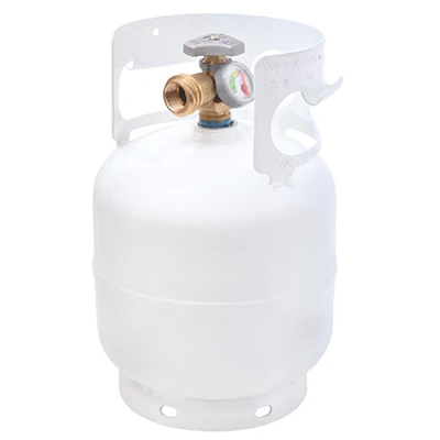 5 Pound Steel Liquid Propane Tank Cylinder with Overfill Protection Device Valve and Gas Gauge