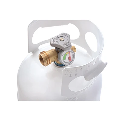 5 Pound Steel Liquid Propane Tank Cylinder with Overfill Protection Device Valve and Gas Gauge