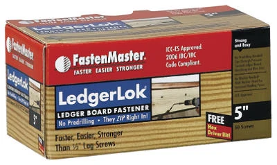 Ledgerlok Wood Screws, 5 In., 50-Pk.
