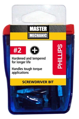 #2 Phillips Screwdriver Bit, 1 In., 25-Pk.