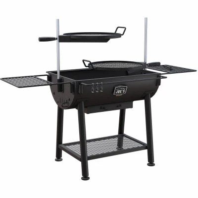 Firecraft Series Barrel Charcoal Grill, Black