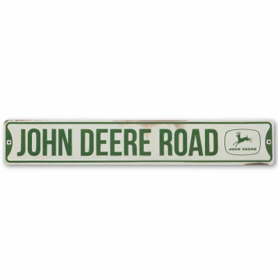 Metal Sign, John Deere Road , 20 x 3 In.