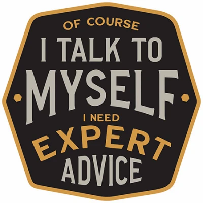 Metal Sign,  I Talk to Myself , 12 x 12 In.