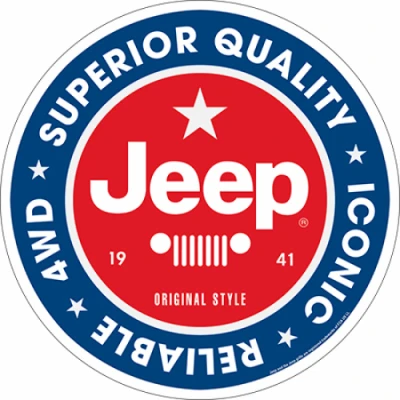 Metal Sign, Jeep Superior Quality , 12 x 12 In.
