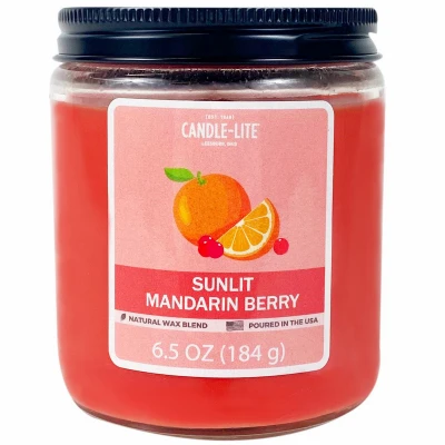 Sunlit Mandarin Berry Scented Candle, 6.5 oz. Jar