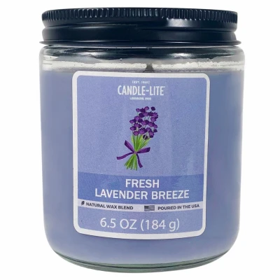 Fresh Lavender Breeze Candle, 6.5 oz. Jar