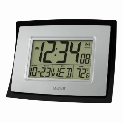 Digital Alarm Clock with Temperature Display, 6.8 by 8.6 Inches