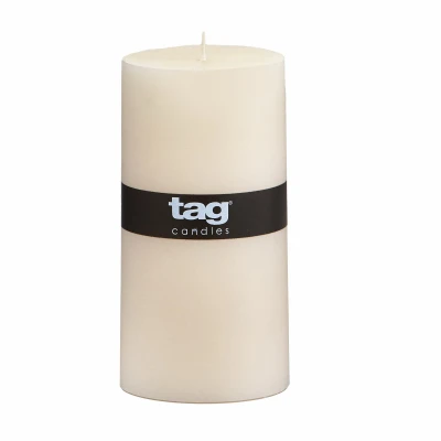 Pillar Candle, 85 Hour Burn Time, Cotton Wick, Ivory, 3 x 6 In.