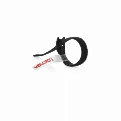 One-Wrap Strip with Tab, Black, 8 x 1/2 In., 5-Ct.