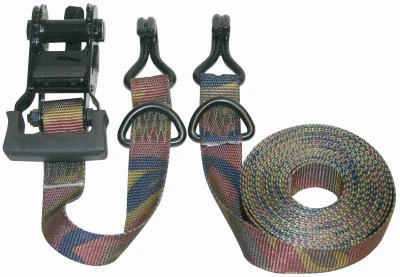 KEEPER Camo Ratchet Tie Down, 1-1/4-In. x 16-Ft., 2-Pk.