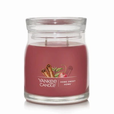 Glass Candle Jar, Single Wick, Cinnamon Red, 13 oz.