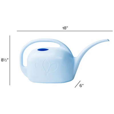 Indoor Watering Can Sky Blue 1 Gallon Capacity Durable Plastic