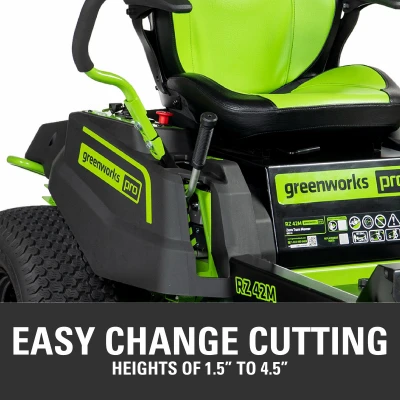 80-Volt Cordless Zero Turn Riding Lawn Mower with 42 Inch Cutting Deck