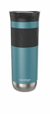 SnapSeal Byron Travel Mug Tumbler, Turquoise Stainless Steel, 20 oz.