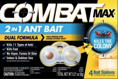 Dual Formula Ant Killer Bait Stations for Indoor and Outdoor Use, 4 Count