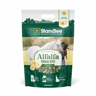 Premium Western Forage Alfalfa Forage Bites Banana Flavored 5 Pound Bag