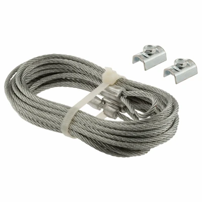 Garage Door Safety Cables, 1/8 In. Carbon Steel, 2-Pk.
