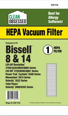 Bissell Vacuum Cleaner Filter, Style 8/14 HEPA, 1-Pk.