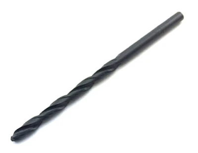 High-Speed Steel Drill Bit, Black Oxide Coated, Size Seven Sixty-Fourths by Two and Five Eighths Inches