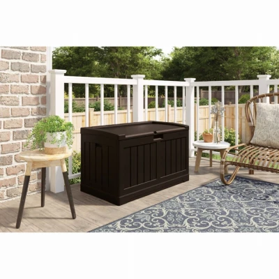 Resin Deck Box / Seat, Java, 50 Gallons