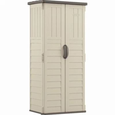 Vertical Resin Storage Shed, Vanilla, 22 Cu. Ft.