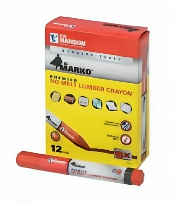 Premier Lumber Red Crayon Marker for Wood Marking