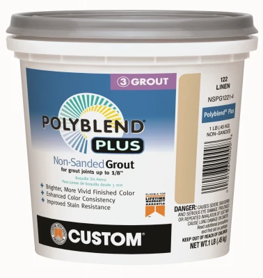 PolyBlend Plus Non-Sanded Tile Grout, Linen Color, 1 Pound Container