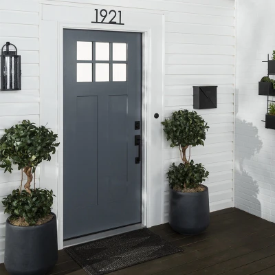 Quart of Satin Alpine Gray Water Based Interior and Exterior Door and Trim Paint