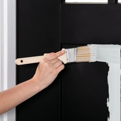 Quart of Satin White Interior and Exterior Door and Trim Water Based Paint