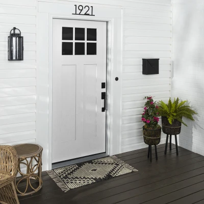 Quart of Satin White Interior and Exterior Door and Trim Water Based Paint