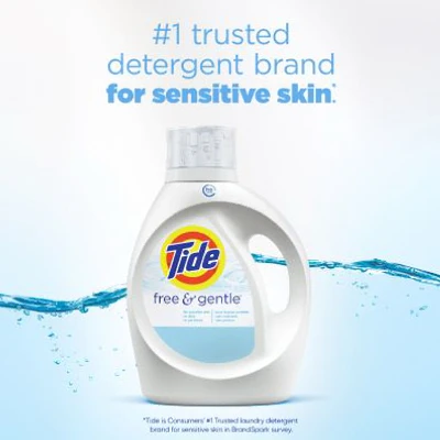 Free and Gentle Liquid Laundry Detergent, High Efficiency Compatible, 42 Fluid Ounces, 32 Loads