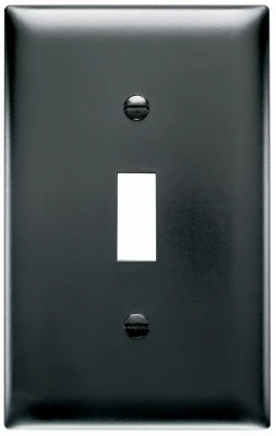 Pass & Seymour 1-Toggle Nylon Wall Plate, 1-Gang, Black