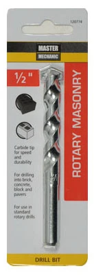 Masonry Drill Bit 1/2 Inch Diameter by 4 Inch Length