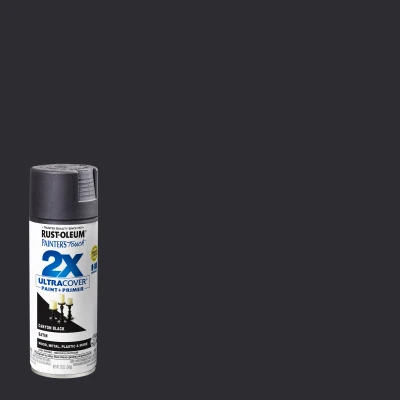 Painter's Touch 2X Spray Paint, Satin Canyon Black, 12-oz.