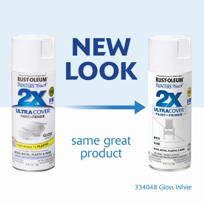 Painter's Touch 2x Ultra Cover 12 Oz. Gloss White Spray Paint