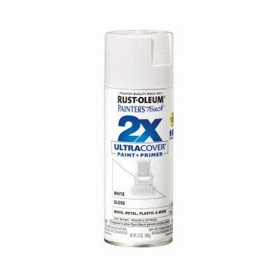 Painter's Touch 2x Ultra Cover 12 Oz. Gloss White Spray Paint