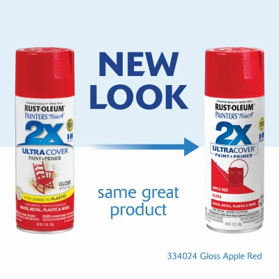 Painter's Touch 2x Ultra Cover 12 Oz. Gloss Spray Paint, Apple Red