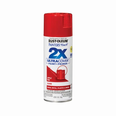 Painter's Touch 2x Ultra Cover 12 Oz. Gloss Spray Paint, Apple Red