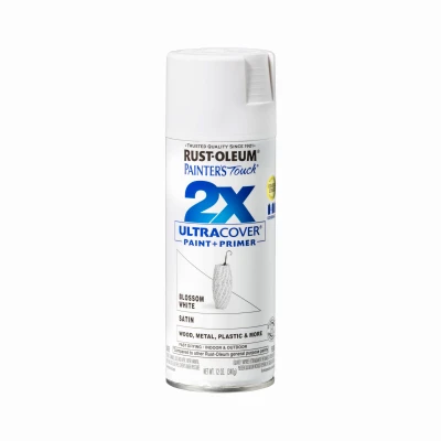 Painter's Touch 2x Ultra Cover 12 Oz. Satin Blossom White Spray Paint