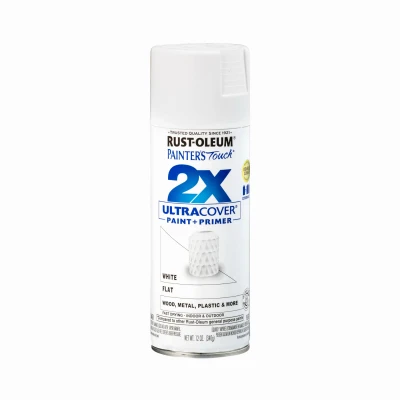 Painter's Touch 2x Ultra Cover 12 Oz. Flat White Spray Paint + Primer