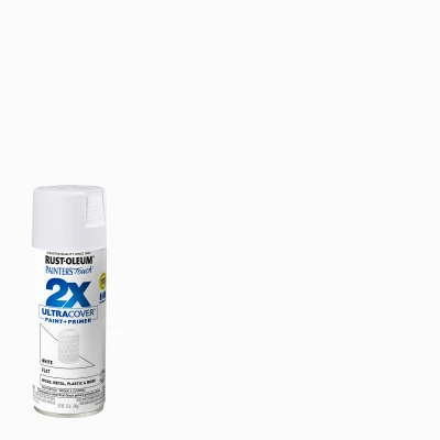 Painter's Touch 2X Spray Paint, Flat White, 12-oz.
