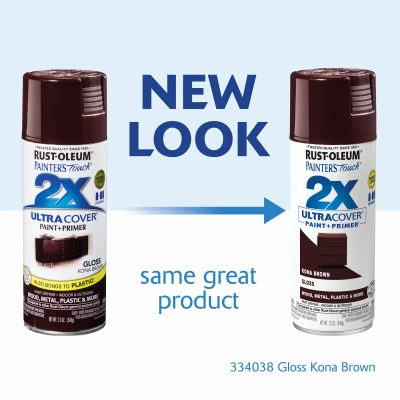 Painter's Touch 2x Ultra Cover 12 Oz. Gloss Spray Paint, Kona Brown