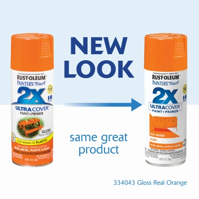 Painter's Touch 2X Gloss Real Orange Spray Paint 12 Ounce Can