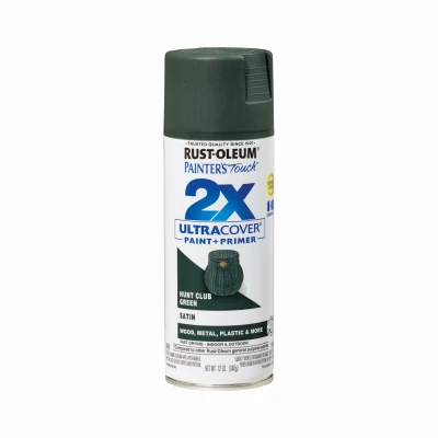 Painter's Touch 2x Ultra Cover 12 Oz. Satin Spray Paint, Hunt Club Green