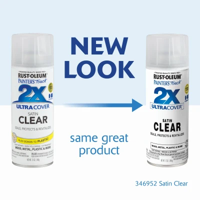 Painter's Touch 2X Satin Clear Spray Paint, 12 Ounce Can