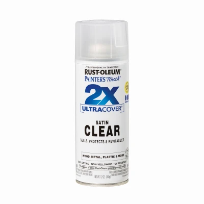Painter's Touch 2X Satin Clear Spray Paint, 12 Ounce Can