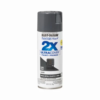 Painter's Touch 2x Ultra Cover 12 Oz. Gloss Dark Gray Spray Paint